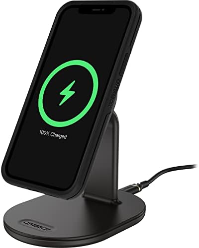 Otter Box Mag Safe Wireless Charging Stand – Sleek White Design for Fast Dual Device Charging – Effortlessly Power Your i Phone and Air Pods with Enhanced Stability and Style