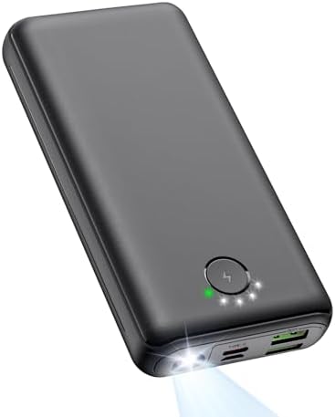 High-Capacity 30000 m Ah Portable Charger Power Bank with 22.5 W USB-C Fast Charging, PD & QC4.0 Compatibility, Triple Output Ports, Dual Input Options, and Built-In Flashlight – Ideal External Battery Pack for i Phone, Samsung Galaxy, i Pad, and More