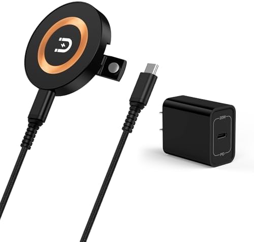15 W Magnetic Fast Charging Pad for Google Pixel 9, 8 Pro, i Phone 16 & Samsung Galaxy Series – Ultimate Wireless Charger with 20 W USB-C Block and 3 ft Cable, Sleek Design for Home & Travel, Enhanced Safety Features, Quick Charge Your Devices Anywhere