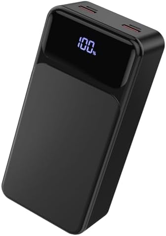 Massive 50000 m Ah Power Bank with 22.5 W Fast Charging – Ultimate Portable Charger for Multiple Devices, USB-C & Micro USB Inputs, LED Battery Status Display – Ideal External Battery for i Phone, Samsung, i Pad, and More