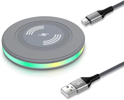 High-Speed 15 W Samsung Wireless Charging Pad for Galaxy S25 Ultra, S24 Ultra, S23 FE, S22, S21, S20 FE, Plus i Phone 16, 15, 14 Pro Max & Google Pixel 9 Pro XL – Ultimate Fast Charging Station with Enhanced Device Compatibility and Safety Features