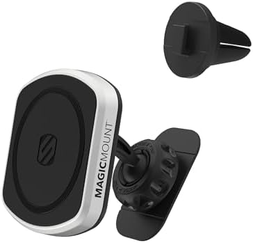 Transform Your Driving Experience with the Scosche MP2 FM-XCES0 Magic Mount Pro2 – Universal Flush Magnetic Car Mount Compatible with Mag Safe, i Phones, Galaxy, Pixel & All Smartphones – Effortless Hands-Free Access and Enhanced Stability for Safe Navigation