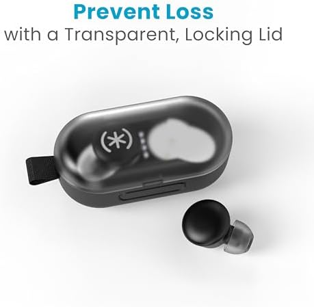 Speck Gemtones Wireless Earbuds – Bluetooth 5.3 Headphones with 28 Hours of Battery Life, USB-C Charging & Custom EQ App for i Phone & Android Users – Stylish White Album Design with Two-Year Warranty for Ultimate Audio Experience