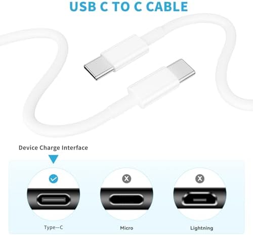 Fast Charging 3-Pack USB C to USB C Cable – 60 W Power Delivery for i Phone 16/15, i Pad Pro, and Samsung S23/22 – Durable 3-Foot Length for Home, Office, and Travel – Essential Tech Accessory for Speed and Reliability