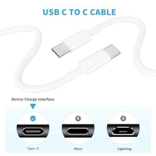 Premium 6 FT USB-C Fast Charger Cable for i Phone 15 & 16 – Durable Nylon Braided Charging Cord – 2-Pack for Rapid Charging with Enhanced Compatibility for Mac Book Pro, i Pad Air 4/5, and i Pad Pro – Tangle-Free, Long Reach Design for Ultimate Convenience