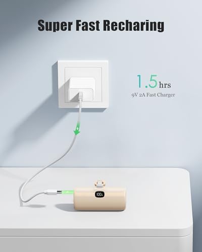 Ultra-Compact 5000 m Ah Mini Power Bank – 20 W Fast Charging Portable Charger for i Phone & Android – Lightweight Travel Essential with PD Compatibility & Smart Protection – Perfect for Short Trips, Camping, and Everyday Use