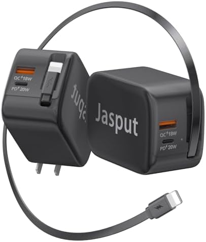 40 W Retractable Dual USB Fast Charger Hub: 3-in-1 Compact Charging Solution for i Phone 16/15, Galaxy S23/S22, LG & Pixel – Travel-Ready Power Adapter with Quick Charge Functionality and Universal Device Compatibility