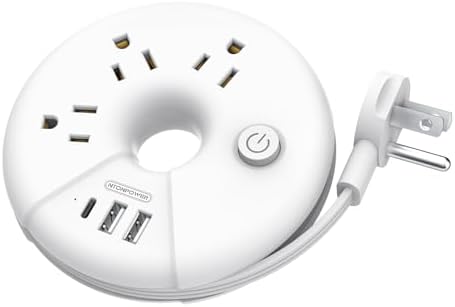 Compact Travel Power Strip – NTONPOWER 3 Outlets & 3 USB Ports (1 USB-C) for Effortless Charging on Cruises, Hotels & Home – 3 ft Short Extension Cord, Lightweight & Cruise Approved for Seamless Device Connectivity – Essential Travel Accessory for Adventurers & Tech Enthusiasts