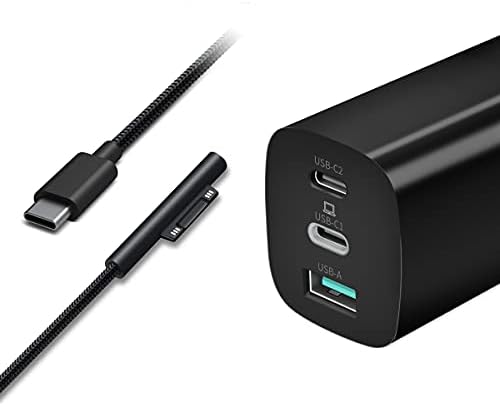 Ultimate 65 W 3-Port Ga N USB-C Charger: Compact Power Adapter for Fast Charging i Phone 14 Pro Max, Galaxy S22, and Mac Book – UL Listed, Efficient & Travel-Friendly Design, Compatible with All USB-C Devices