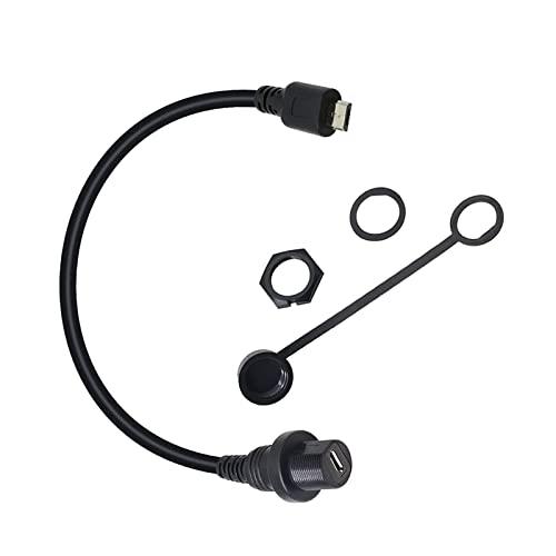 DEVMO 30 cm Micro USB Flush Mount Extension Cable for Vehicles – High-Speed Charging & Data Transfer Solution for Cars, Boats, Motorcycles, and Trucks – Durable Waterproof Design for Enhanced Compatibility and Performance