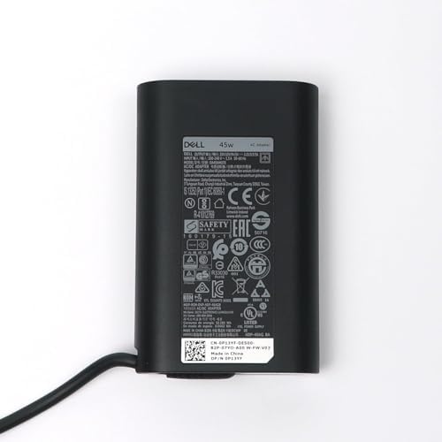 Dell 45 W USB Type C AC Adapter – High-Speed Charging for XPS 9315 2-in-1, XPS 13 Models 9350, 9360, 9365, 9370, 9380 – Genuine Original DA45 NM210 with Enhanced Compatibility and Efficiency