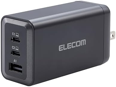 Ultra-Fast ELECOM 150 W USB-C Wall Charger Block – Compact Multi-Port Ga N II Adapter for Rapid Charging of Laptops, Tablets, i Phones & More – Enhanced Safety Features for All Devices – Perfect for On-the-Go Charging Solutions