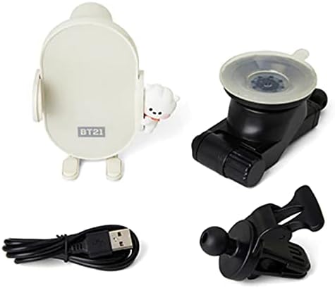 Fast Wireless Car Charger with Adjustable QI Mobile Cellphone Cradle Mount (Minini SHOOKY) – 15 W Rapid Charging, 360° Rotation, and Enhanced Compatibility for Ultimate Convenience