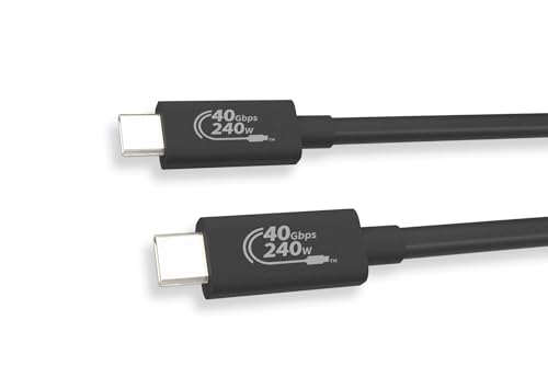 Maximize Your Digital Experience with Our 2-Meter USB 4.0 Gen2 x 2 Type C Cable – Unmatched 20 Gbps Data Transfer Speed, Exceptional 4 K Video Output, and 240 W Rapid Charging for i Phone, Samsung, Google & More – Robust Construction for Ultimate Performance and Portability