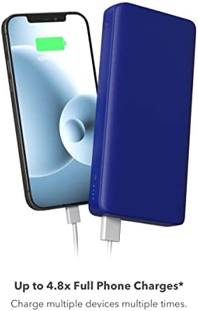 Mophie Power Boost XL 20,000 m Ah Portable Charger – Cobalt – High-Capacity USB-C Power Bank for Multi-Device Charging with Fast Recharge Technology – Stylish and Lightweight Power Station for On-the-Go Use