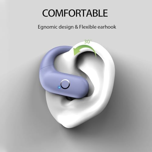 Revolutionary Bluetooth 5.3 Wireless Earbuds – Ultra-Lightweight Noise-Cancelling Headphones with Deep Bass for Sports Enthusiasts – Waterproof Design with Secure Ear Hooks for Running, Biking, and Climbing – Unmatched 60 Hours Playtime in Sleek Black Finish