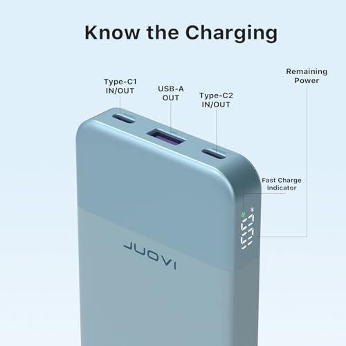 10000 m Ah Fast Charging Power Bank – 35 W Portable USB-C Charger with PD 3.0 & QC 4.0 for i Phone 15, Galaxy, Tablets, and Switch – Sleek Green Design for Ultimate Portability and Compatibility