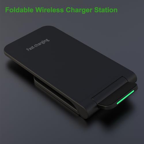 Revolutionary 3-in-1 Wireless Charging Station with Auto-Rising Technology – 15 W Fast Charge for Phones, Smartwatches, and Earbuds – Ultra-Slim Foldable Design for Maximum Portability – Military-Grade Safety Features and Strong Magnetic Hold for Seamless Charging – Perfect Companion for Business Travelers and Tech Enthusiasts