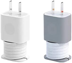 4-Pack Premium Silicone Charger Protector & Cord Organizer for i Phone – 2-in-1 Adapter Case with Snapback Winder, Perfect Fit for 18 W/20 W Chargers – Tangle-Free Design for Home, Office & Travel – Durable & Stylish Charging Accessory