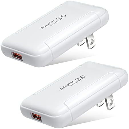 Costyle 2-Pack 18 W Ga N USB Wall Charger – Ultra-Slim Fast Charge 3.0 Block with Foldable Plug for Seamless Compatibility with Samsung Galaxy S10/S9/S8/Note 9 & i Phone 11/Xs/XR/X, Perfect for Tablets – Compact Design for Travel Efficiency and Maximum Power Delivery