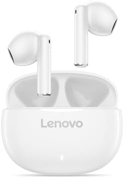 Lenovo E310 True Wireless Earbuds – Cutting-Edge Bluetooth 5.3 with Advanced Environmental Noise Cancellation for Crystal Clear Audio – 20-Hour Battery Life for All-Day Use & Comfortable Ergonomic Design – Ideal for Music Enthusiasts and Professionals in Stylish White Finish