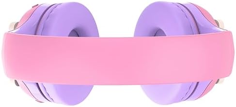 Riwbox CB-7 S Wireless Kids Headphones – Safe & Stylish Audio for Young Listeners with Adjustable Volume Control (74/85/95 d B), LED Glow Lights, 50 Hours of Playtime, Bluetooth 5.3 Connectivity, Built-in Microphone & TF Card Slot for School, Travel, and Home Use (Pink & Green) – Ideal for Active Lifestyles