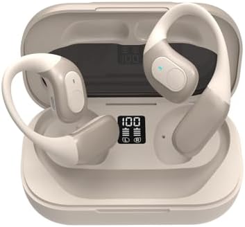 Lightweight Open-Ear Bluetooth 5.3 Sport Headphones – Premium Audio Performance for Cycling and Running – Sweat-Resistant Design with Digital Battery Display – Stay Aware and Safe with Wireless Comfort – Ideal for Outdoor Enthusiasts and Active Lifestyles