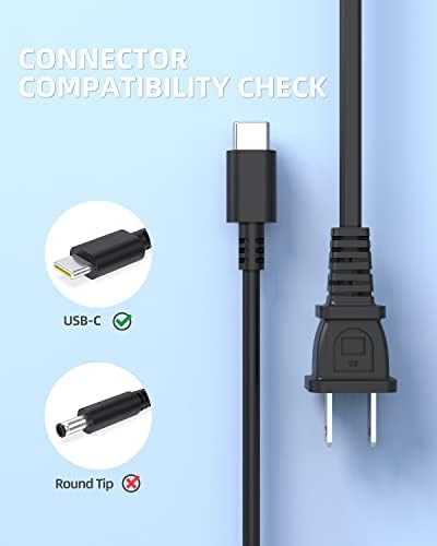 Premium 65 W USB-C Charger for Lenovo Yoga Gen 3 & 4 – Rapid Charging AC Power Adapter with UL Safety Certification, 360-Day Warranty & Enhanced Device Protection