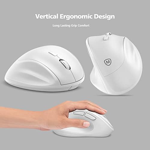 Revolutionize Your Workspace with the Green Ergonomic Wireless Mouse – Superior Vertical Design for Ultimate Comfort, Silent Clicks for Distraction-Free Focus, Long-Lasting Battery Life Powered by 1 AA Battery, Precision Control Up to 1600 DPI with USB Receiver Compatibility for PCs, Laptops, and Desktops