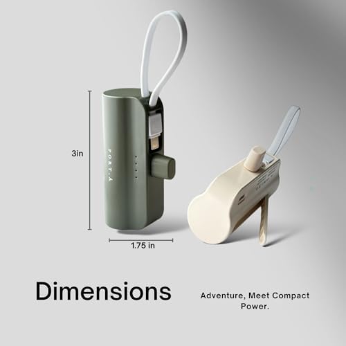 Ultra-Compact 5000 m Ah Fast Charging Power Bank with Dual Ports – Essential Mini Charger for i Phone and Type-C Devices with Built-In Kickstand – Travel-Friendly Power Solution for Samsung, Google, and Android Smartphones – Engineered for Optimal Performance and Portability