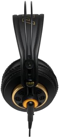 AKG K240 Studio Headphones in Luxurious Gold – Premium Over-Ear Design for High-Fidelity Audio Monitoring – Unmatched Comfort & Durability for Audiophiles and Audio Professionals – Perfect for Studio and Casual Listening