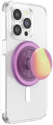 Vibrant Mag Safe Rainbow Glass Pop Socket Grip & Stand – Secure Hands-Free Kickstand for Effortless Wireless Charging and Enhanced Smartphone Functionality