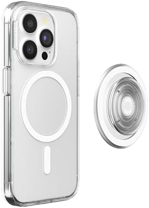 Transparent Mag Safe-Compatible Phone Grip Case for i Phone 15 Pro Max – Superior Drop Protection and Effortless Wireless Charging – Elevate Your Style with Enhanced Handling and Sleek Design