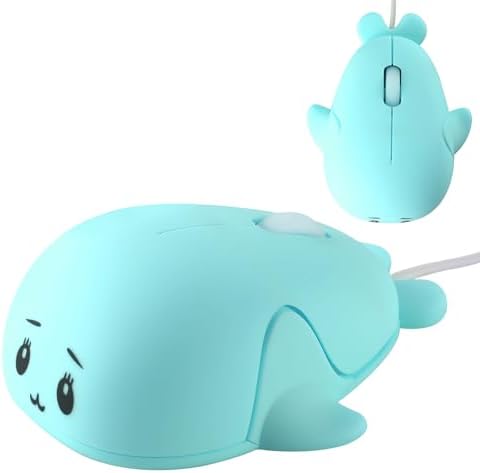 Delightful Pink Dolphin USB Wired Mouse – Adorable 1600 DPI Optical Mouse for Kids and Adults | Perfect for Travel, School, Office & PC Use | Fun Cartoon Design for Enhanced Productivity and Smiles
