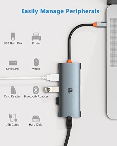 Elevate Your Connectivity with the Tiergrade USB C Hub – 3 USB 3.1 Ports & 1 Gbps Ethernet Adapter for Seamless Data Transfer and Internet Stability – Perfect for Mac Book Pro, i Pad Pro, Dell, Chromebook & More Type C Devices – Compact, Plug-and-Play Design for On-the-Go Professionals – Experience 10 Gbps Super Speed and Enhanced Compatibility for All Your Tech Needs