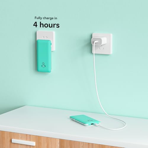 Ultimate Brand Q 10000 m Ah Portable Charger with Built-in Cables and AC Wall Plug – Fast Charging Power Bank with USB-C, Triple Output Ports for i Phone, Tablet & All Smartphones – Perfect Travel Companion for On-the-Go Charging