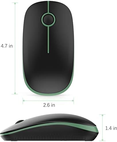 Sleek Vssoplor Wireless Mouse – Ultra-Slim Silent Optical Companion for Laptops & PCs | 2.4 GHz Nano Receiver, Perfect for Quiet Workspaces & Travel | Enhanced Compatibility for Windows, Mac & Linux