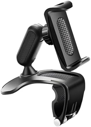 1 PC 360 Degree Rotation Car Dashboard Phone Holder, Universal Clip Mount for 4-7 Inch Smartphones, Secure and Adjustable Car Phone Stand (Black) – Enhanced Compatibility and Speed
