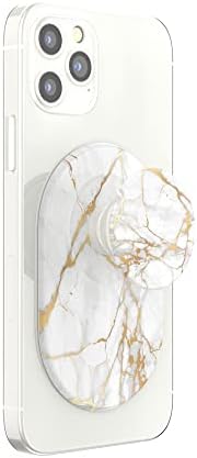 Mag Safe-Compatible Pop Grip with Wireless Charging – Gold Lutz | Enhanced Stability for One-Handed Use, Kickstand Functionality, and Secure Attachment for Ultimate Phone Protection