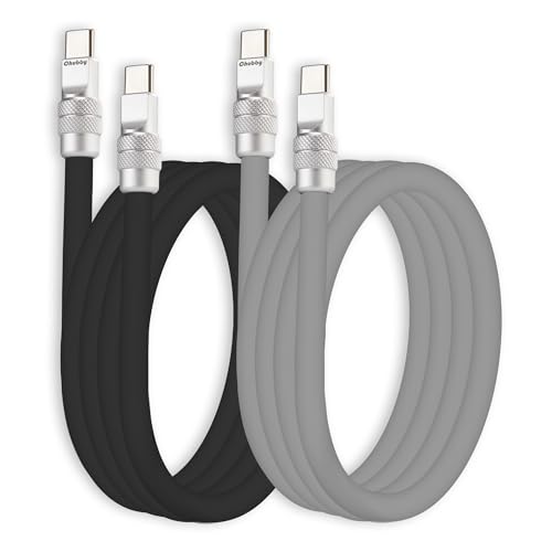 Ultra-Durable Chubbycable Couple 2-Pack: High-Speed 240 W Silicone Charging Cables for i Phone 16/15, i Pads & Galaxy Devices – Flexible 4.9 FT Length in Stylish Dark Blue & Orange for Optimal Performance and Reliability