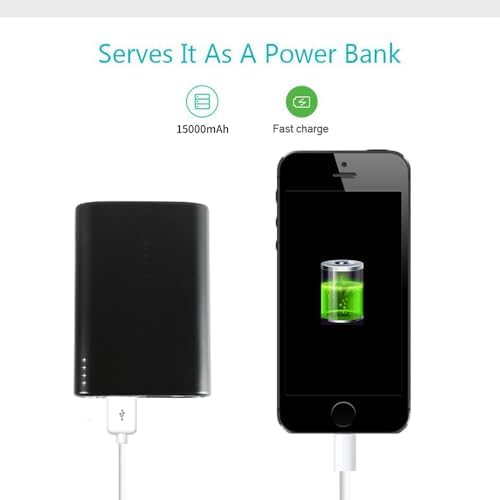 MIDIAN 12 V Power Bank for Heated Jackets & Smart Devices – Ultimate Outdoor Charging Solution with Fast Charging, Lightweight Design, and Enhanced Compatibility for All Your Heating Needs