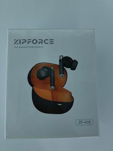 ZIPFORCE True Wireless Earbuds – Cutting-Edge Bluetooth 5.3 with 4-Mic Noise Cancellation for Enhanced Call Quality, IPX6 Waterproof for Active Use, 40-Hour Extended Battery Life, Touch Controls – Perfect for Audiophiles and Fitness Enthusiasts Seeking Superior Sound Performance