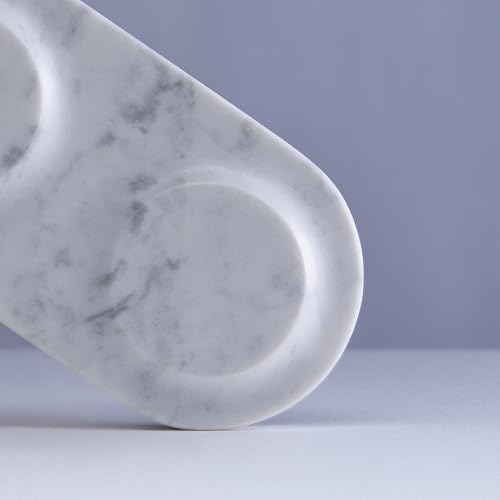 Elevate Your Charging Experience with the Einova Dual Classic Stone – Luxurious Wireless Charging Pad in Genuine Black Marquina Marble, Handcrafted in Italy, Featuring a 6 ft Integrated USB-C Cable for Fast Charging of Smartphones, Wireless Earbuds, and Smartwatches – Unmatched Aesthetics and Broad Compatibility for Qi-Enabled Devices