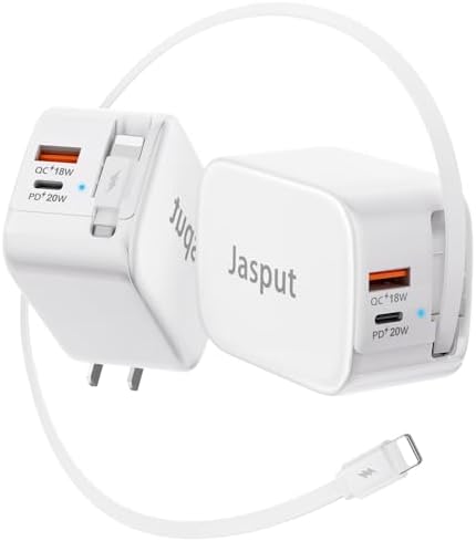 40 W Retractable Dual USB Fast Charger Hub: 3-in-1 Compact Charging Solution for i Phone 16/15, Galaxy S23/S22, LG & Pixel – Travel-Ready Power Adapter with Quick Charge Functionality and Universal Device Compatibility