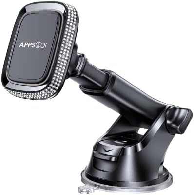 APPS2 Premium Mag Safe Car Mount for i Phone 16/15/14/13/12 – Advanced Dashboard Holder with Strong Suction & Wireless Charging Compatibility – Perfect for Safe Navigation and Hands-Free Calls