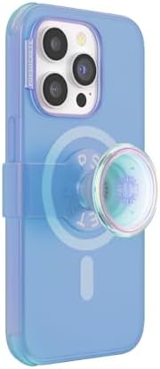 Pop Sockets i Phone 14 Pro Case with Integrated Slidable Grip & Kickstand – Pink Opalescent – Ultimate Wireless Charging Compatibility, 10 ft Drop Protection, and Easy Mag Safe Integration for Enhanced Mobile Experience