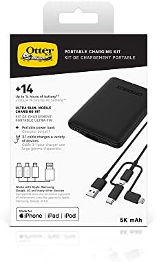 Ultimate Otter Box 3-in-1 Mobile Charging Kit – 5,000 m Ah Power Bank for Apple & Samsung Devices – Fast Charging, Lightweight & Portable Power Solution in Sleek Black Finish – Ideal for On-the-Go Connectivity and Reliability