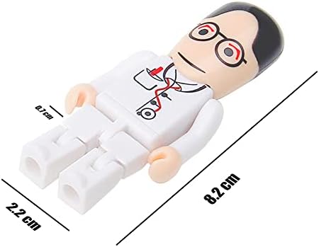 Charming Cartoon Nurse 64 GB USB Flash Drive – Adorable Pink Thumb Drive for Effortless Data Storage, USB 2.0 Compatible Memory Stick for Professionals and Students Alike