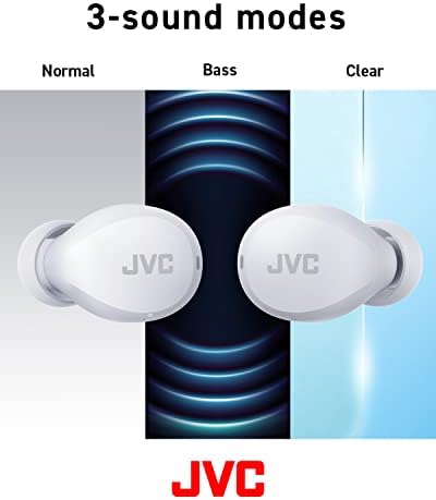 JVC Gumy Mini True Wireless Earbuds – Ultra-Light Bluetooth Headphones with Neodymium Drivers, 23-Hour Battery for Uninterrupted Music, IPX4 Water-Resistant Design Perfect for Active Lifestyles, Effortless Device Pairing for On-the-Go Listening