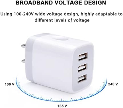 Power Up Your Devices with the Ultimate 18 W USB Wall Charger Adapter – Fast Charging Multi-Port Cube for i Phone 6-16, i Pads & Samsung Smartphones – Compact & Portable Charging Solution for Home and Travel – Reliable 3-Ports Charger Block with Enhanced Circuitry for Maximum Safety and Efficiency